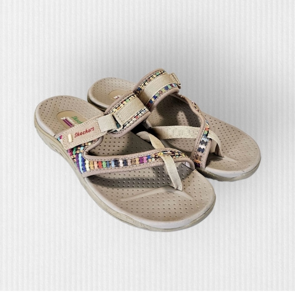 Skechers Women's Reggae - Mad Swag Athletic Sandals size 9.5 beige sandals